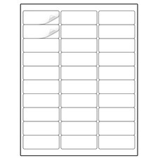 White Address Labels, 1X2 5/8, 900 Stickers, Laser Inkjet