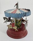 X-730 VINTAGE 1930'S GERMAN GUNTHERMANN WIND UP TIN LITHO CAROSEL  — photo 2