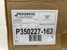 Progress Lighting Singleton 14 in. 1-Light VINTAGE BRASS Semi Flush Mount