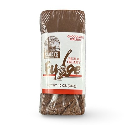 Claeys Rich & Creamy Fudge   Huge 10 oz Brick | Choose Chocolate, Peanut Butter,