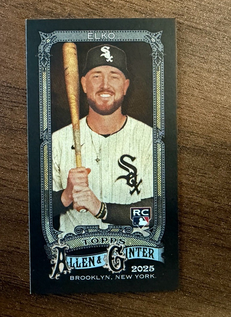 Tim Elko 2025 Topps Allen & Ginter X #216 Mini Black Chicago White Sox RC Rookie