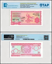 Burundi 20 Francs, 2003, P-27d.4, UNC, Authenticated