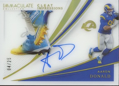 Aaron Donald 2024 Immaculate Cleat On Card Auto Autograph Los