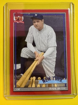 2026 Topps Series 2 Babe Ruth /5 Red Parallel Yankees New York Rare!!!