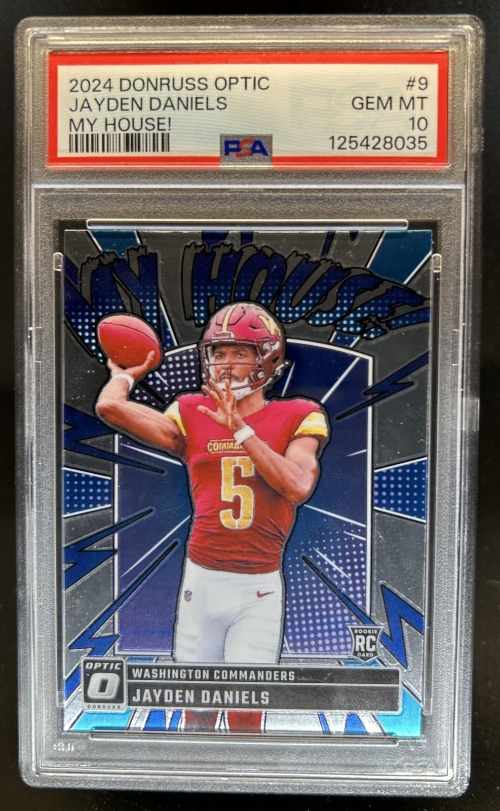 2024 Panini Donruss Optic Jayden Daniels My House! RC #9 Commanders PSA 10