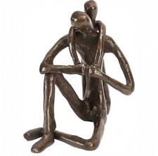 Danya B. Metal Art Shelf D cor Bronze Sculpture Child Embracing Father - NEW