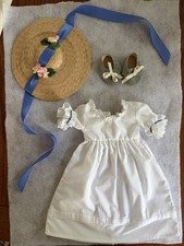 1992 PLEASANT CO. FELICITY AMERICAN GIRL SUMMER STORY DRESS HAT SHOES HANGER