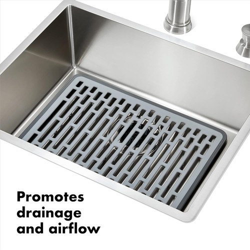 ¡Nuevo en paquete! Alfombrilla protectora de silicona para fregadero grande OXO Good Grips 16,25" x 12,75" - Imagen 6 de 8