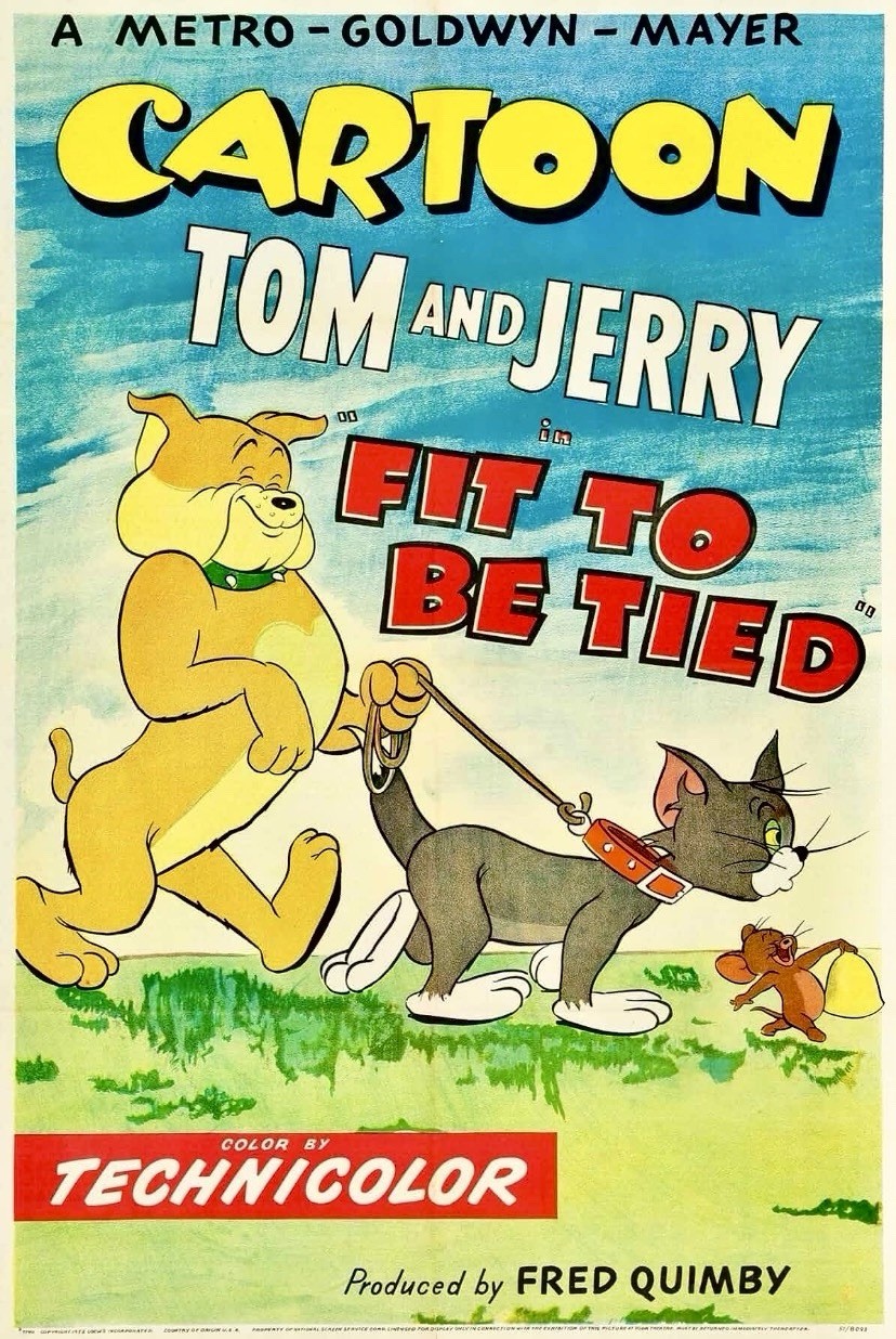 35mm Technicolor Film FIT TO BE TIED 1952 TOM & JERRY Animated MGM CARTOON MOVIE
