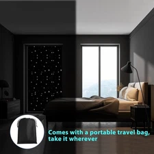 100% Blackout Curtains with Tools Star Pattern Blackout Shades Film