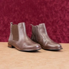 David Tate Women Luxe Wide Fit Arch Support Zip Ankle Chelsea Boots sz 10