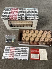 Vtg Clairol Deluxe Hot Rollers Hair Curlers with Clips Model C 40 Box Complete