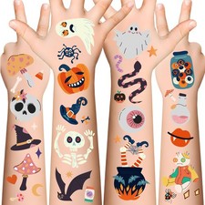 190 PCS Halloween Tattoos for Kids - Party Favors Medium,