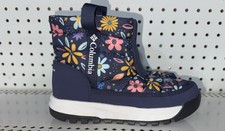 Columbia Snowtrot Mid Girls Youth Insulated Winter Snow Boots Size 3 Floral