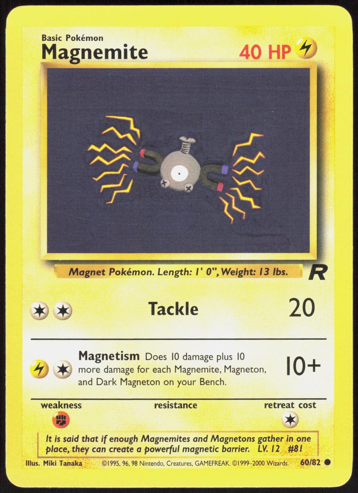 Team Rocket Magnemite 60/82 Common Pokemon Unlimited NM/M