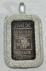 JM Assayers Refiners 5 grams 999 fine silver bar with CHARM HOLDER