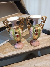 Coppia di antichi vasi in porcellana C.A.L. Lucca