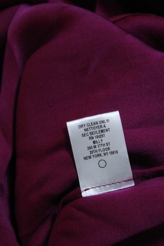 Milly Womens Short Sleeve Twist Crew Neck Silk Top Blouse Magenta Size 4 - Bild 6 von 6