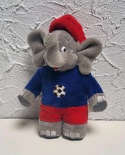 Benjamin Bl&uuml;mchen Fu&szlig;ball Pl&uuml;schfigur von Schmidt, Elefant Stoffier, ca. 24 cm