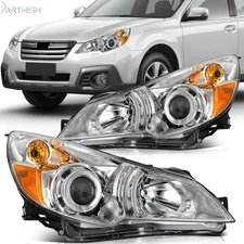 For Subaru Legacy 2010-2014 Headlights Assembly Chrome Housing Left+Right