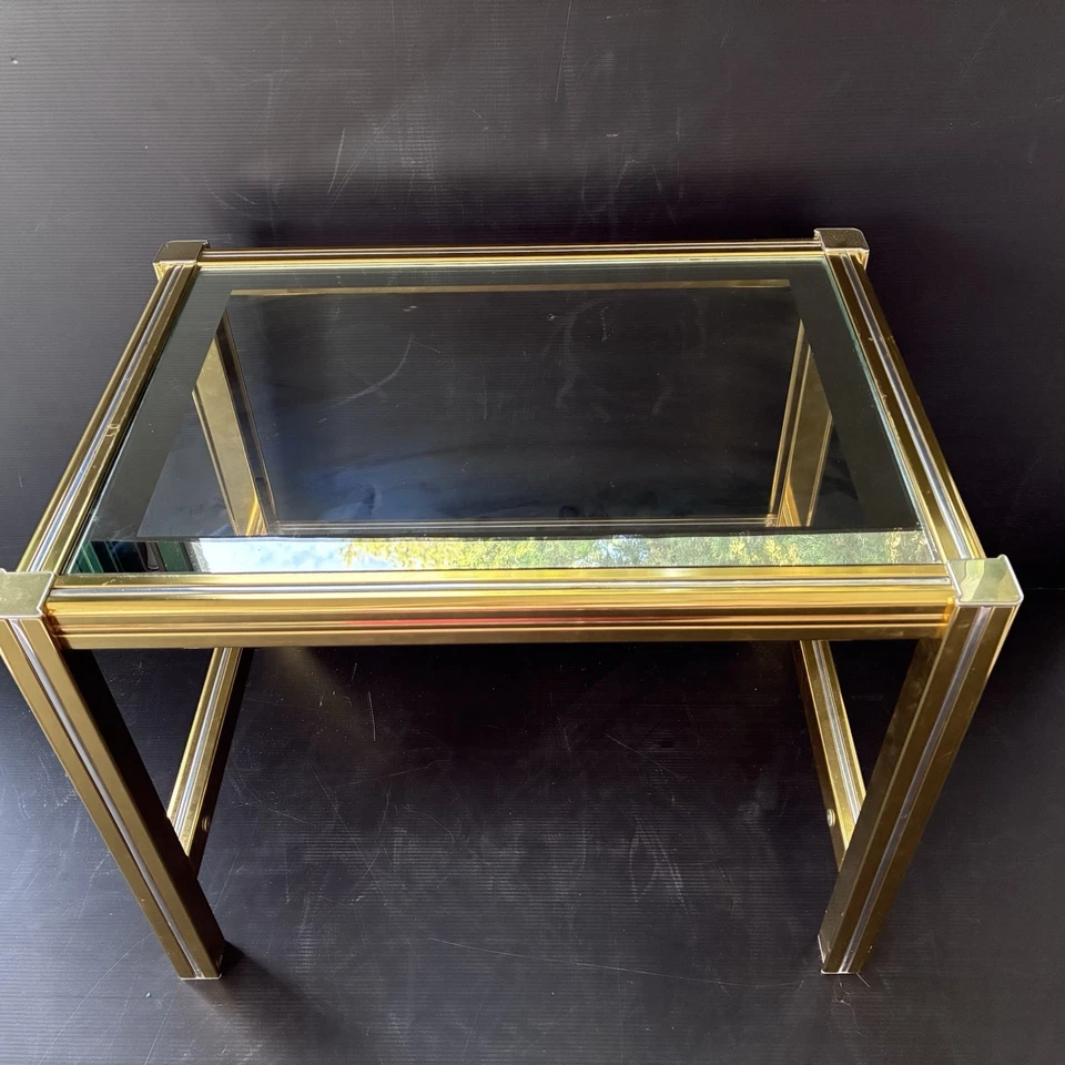 Table D’appoint Hollywood Regency Design italien année 70 Dlg W. Rizzo - Photo 4/4