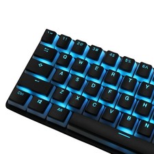 PBT Backlit Doubleshot Pudding Keycap Set OEM Profile Translucent Black Keys