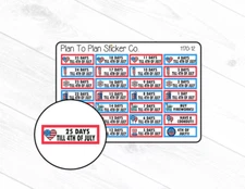 1170-12~~July 4th Countdown Planner Stickers.