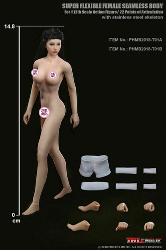 TBLeague 1/12 Actionfigur Kopf Körper Modell 6" nahtlos Phicen Puppe Spielzeug flexibel - Bild 7 von 32
