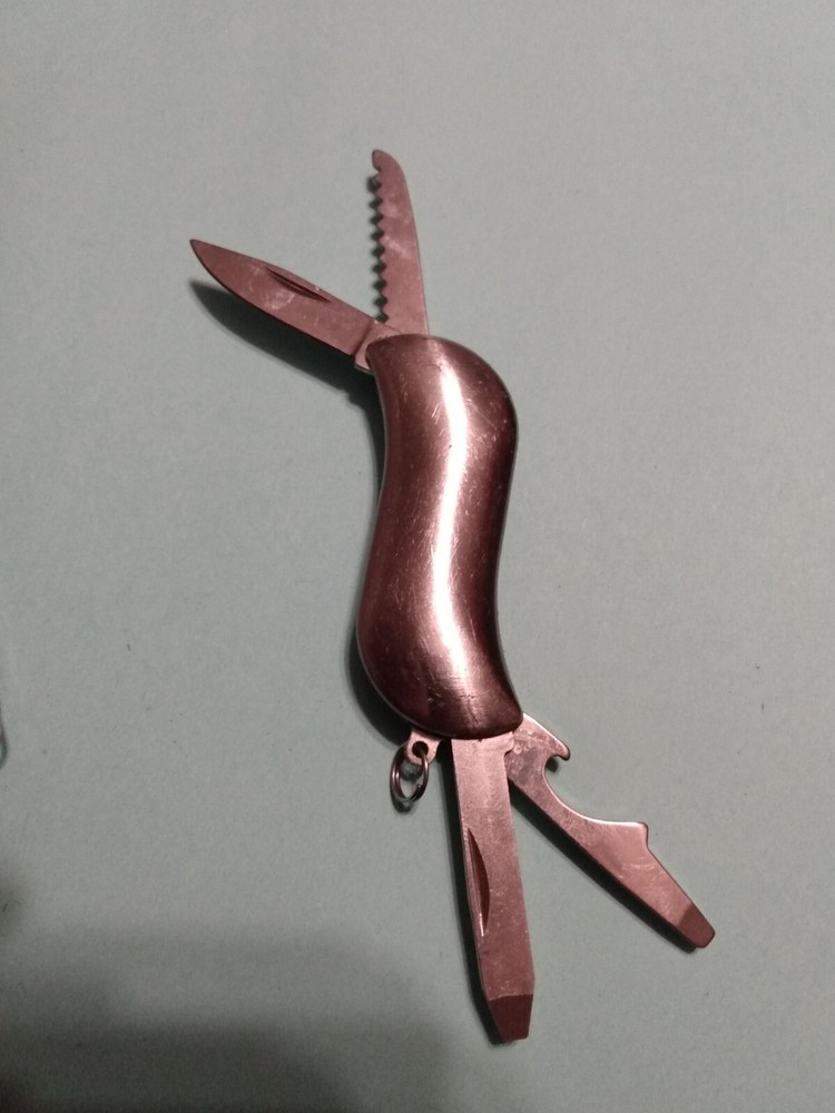 Compact Multi-Tool Keychain with Knife, Nail Filer, and Bottle Opener  