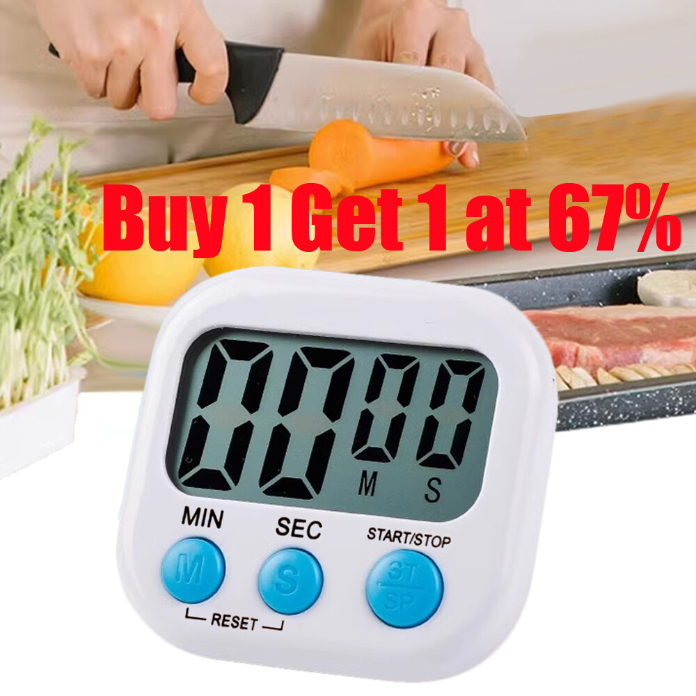 Countdown Clock Large Large LCD Digital Kitchen Timer - Magnetic Back ...