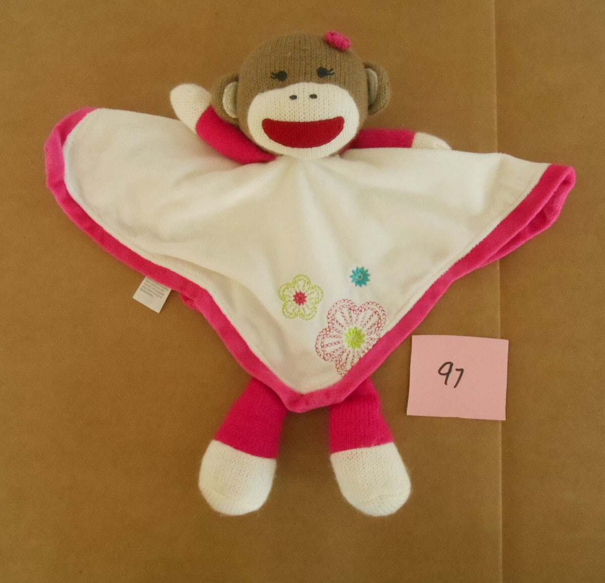 Pink Baby Starters Monkey Blanket Baby Starters Pink Sock Monkey