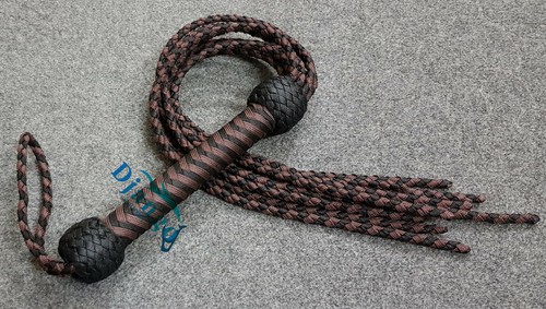 Cat O Nine Tails Paracord Nylon Flogger 9 Tails Premium Flogger Vegan Bull Whip - Picture 17 of 30
