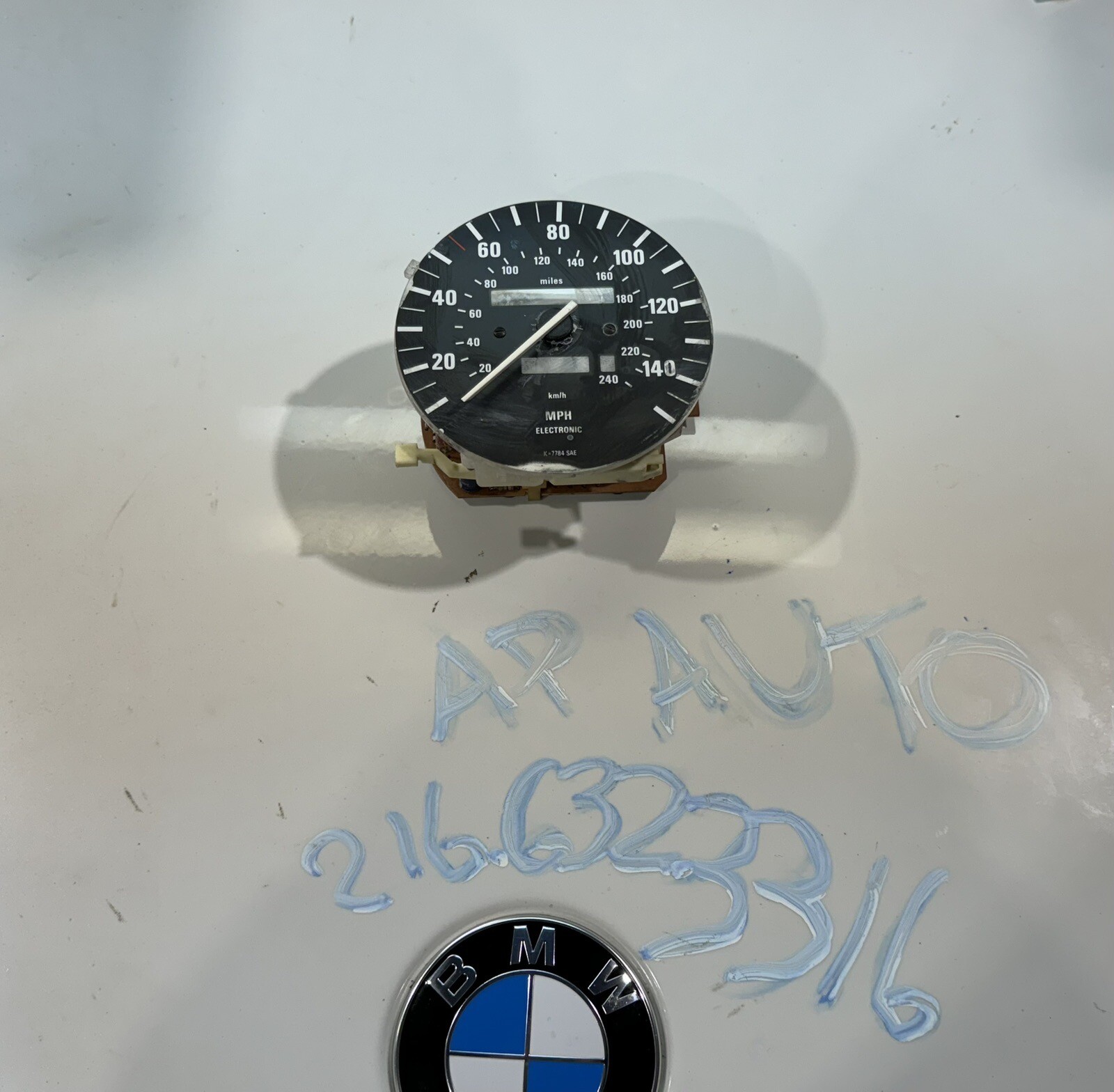 BMW E30 Instrument Cluster Pod Complete Good Odometer Only 145k  