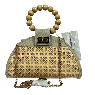 Tommy Bahama Womens Small Crossbody Purse Wooden Bead