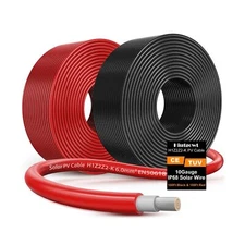 Solar Panel Wire 100Ft, 10AWG Solar Wire 100Ft, 10 Gauge Copper Wire, PV Wire...