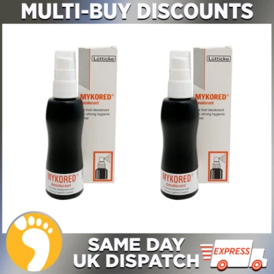 Mykored Nail Deodorant Spray Fungal Treatment Athlete's Foot - 70ml 2x Bottles