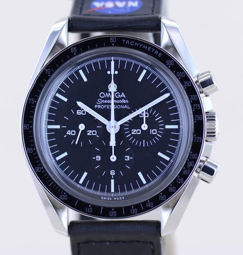 Omega Uhr Speedmaster Professional Chrono Moonwatch Plexiglas 1861 Textilband - 第 1/20 張圖片