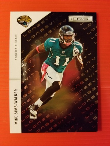 MIKE SIMS-WALKER * 002/249 * LONGEVITY #71 JACKSONVILLE JAGUARS 2011 RC & STARS - Picture 3 of 3