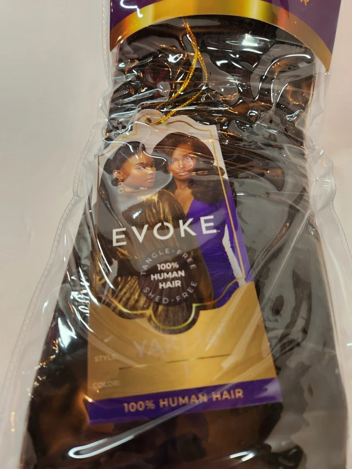 НОВЫЙ ЗАПЕЧАТАННЫЙ Sensationnel Evoke 100% Плетение Человеческих Волос Империя Яки 14" Натуральный 1B - Изображение 3 из 4