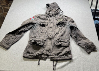 Pro Jekraw Jacket 100% Cotton L Hooded Grey w/Patches Street Core