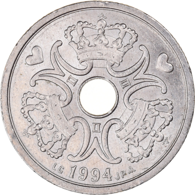 Danish Coin 2 Kroner | Queen Margrethe II | Denmark | 1992 - 2021