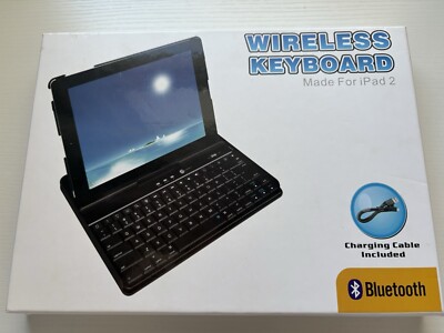 iMounTek Wireless Keyboard Made for iPad 2 with Protector Case & Charging Cable