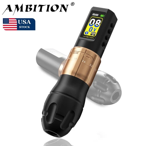 Ambition C3 Professional Wireless Tattoo Machine 7 Adjustable Stroke 2.0-4.2mm video thumbnail