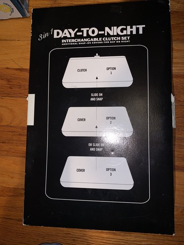 Vintage 3pc Day To Night Interchangeable Clutch Set Purses (original box) - Picture 7 of 7