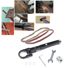 Grinder Electric Belt Sander Attachment Woodworking DIY Angle Polishing Tool