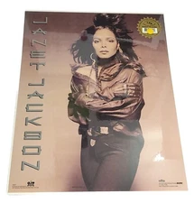 Vintage Janet Jackson Laminated Poster 16x20 Original  OSP 1999 Sepia