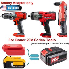 Adapter For Dewalt 20V MAX Li-Ion Battery Convert To for Bauer 20V Series Tools