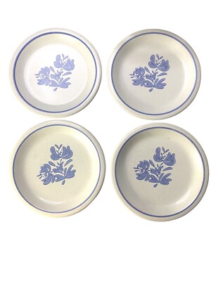 Pfaltzgraff Yorktowne Two Bread Plates Stoneware Gray 7'' Vintage Made in USA