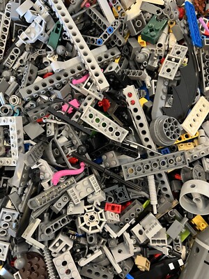 LEGO Technic Bricks Bulk Lot Pins Axles Gears Connectors 1/2 lb - Main Image