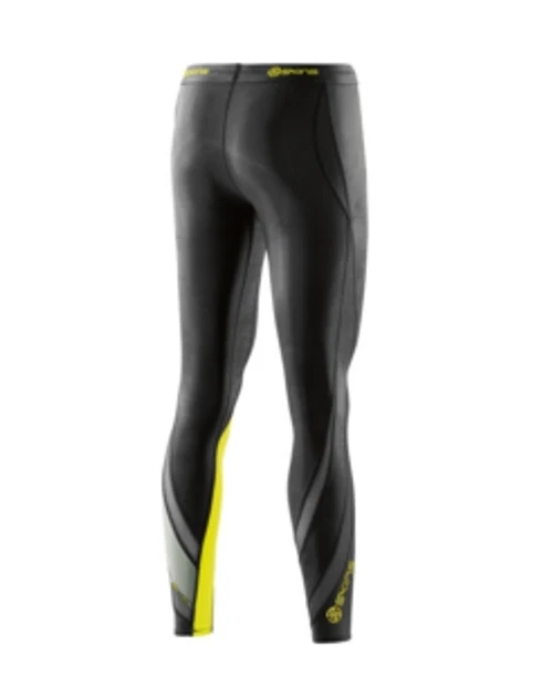 Skins Dnamic Womens Compression Long Tights - Black / Limoncello SAVE $$$ - Image 2 of 3